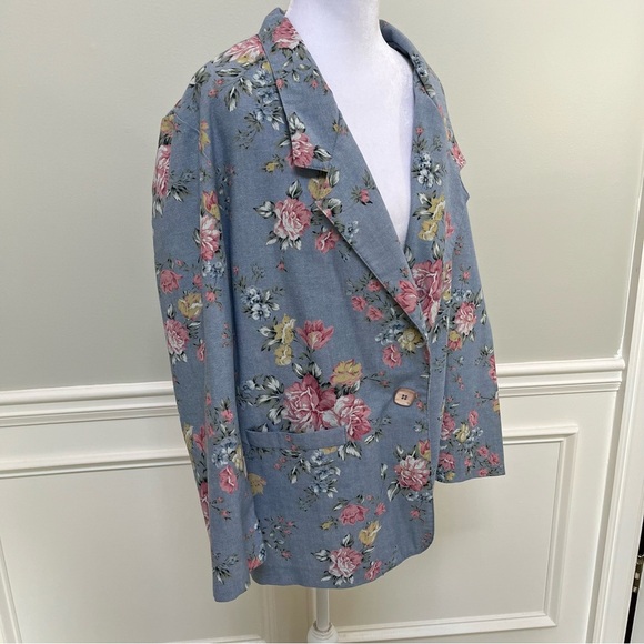 Alfred Dunner Vintage Floral Blazer 14p - Picture 3 of 7